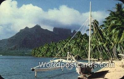 On the Beach Bora Bora French Polynesia 1954 