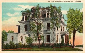 Vintage Postcard Governor's Executive Mansion Home Jefferson City Missouri MO