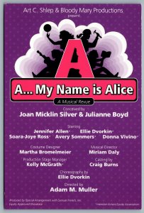 Postcard Theatre 2003 A… My Name Is Alice Musical The Producers Club II NYC