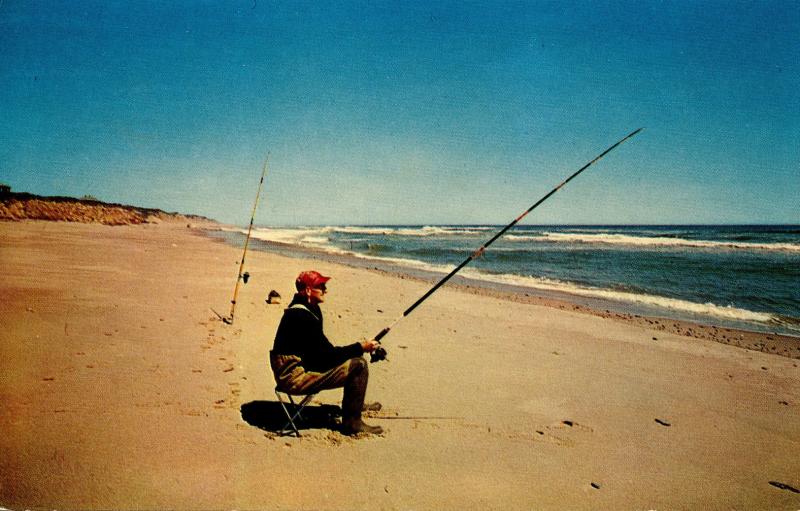 MA - Cape Cod. Early Fisherman on the Beach