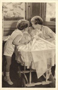 Princess Joséphine-Charlotte and Princes Baudouin and Albert of Belgium (1934)