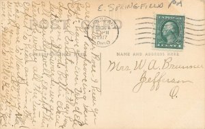 LP56 East Springfield  Pennsylvania RPPC Postcard Main St. 