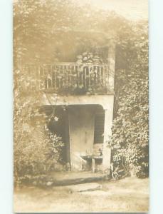 Old rppc BUILDING SCENE Architecture Postcard AB1243