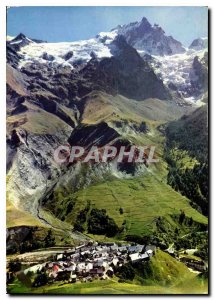 Postcard Modern Dauphine La Grave in Oisans The village and the Meije