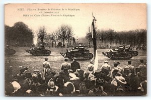 c1918 WWI METZ FRANCE PARADE OF ASSAULT TANKS CELEBRATION POSTCARD P1595