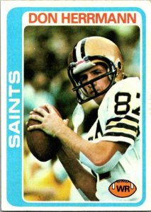 1978 Topps Football Card Don Hermann New Orleans Saints sk7448