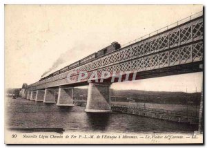 Old Postcard New Line's Railway has Miramas Estaque Viaduct Caronte Train