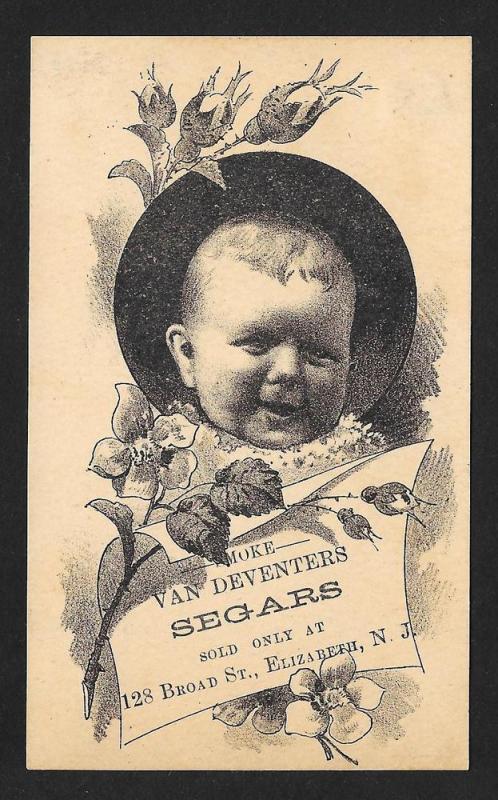 VICTORIAN TRADE CARD Van Deventers Segars (Cigars) Baby