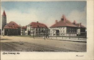 Baltimore MD Women's College c1910 Hand Colored Postcard EXC COND