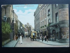 CAMBRIDGE Sidney Street FREEMANS NOTED CAKE STORE c1906 Postcard