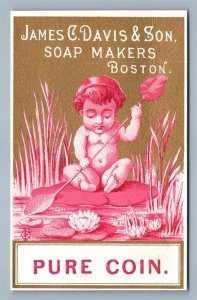 BOSTON MA JAMES DAVIS & SON SOAP MAKERS VICTORIAN TRADE CARD