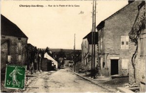 CPA Chargey-les-Gray Rue de la poste et de la Gare (1273756)