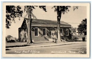 1940 New Post Office Building Kennebunk Maine ME RPPC Photo Vintage Postcard