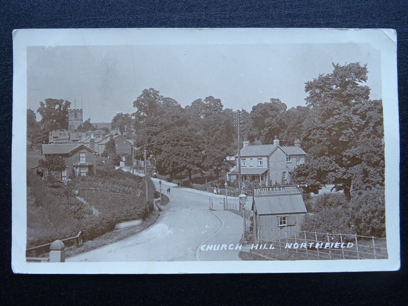 Birmingham NORTHFIELD Church Hill shows T. WHEELER Cab & Cars c1914 RP Postcard