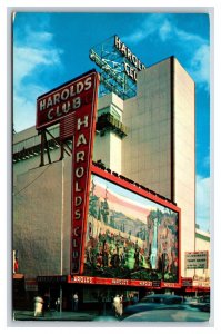 Harold's Club Casino Roadside Sign Reno Nevada NV UNP Chrome Postcard R6