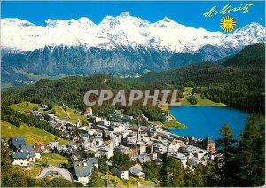 Modern Postcard St Moritz Sohlen Blitz
