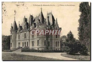 Old Postcard Villaines la Sarthe Gosnais Chateau de Beauchamps