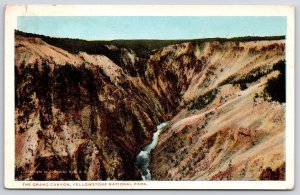 Vintage Postcard The Grand Canyon River Downstream Yellowstone National Park WY