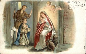 Christmas Nativity Mary with Baby Jesus c1910 Vintage Postcard