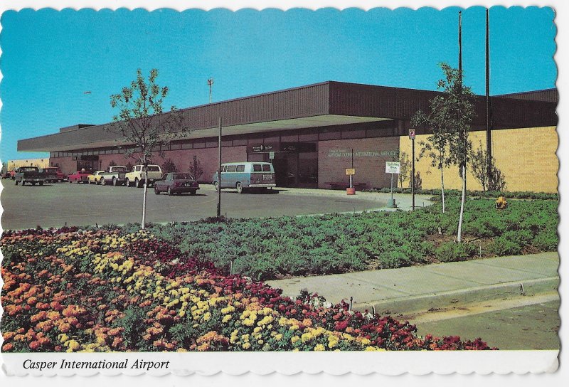 Casper Wyoming International Airport Mailed Crazy Horse Stamp 1984 4 by 6