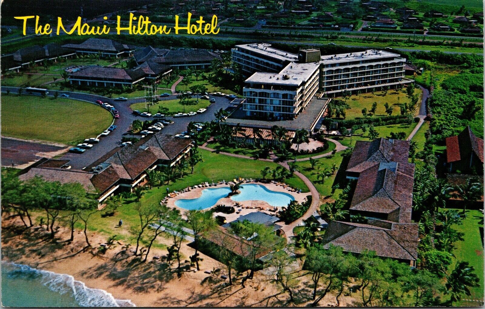 Maui Hilton Hotel Aerial View Swimming Pool Hotel Kaanapaili Beach Hi