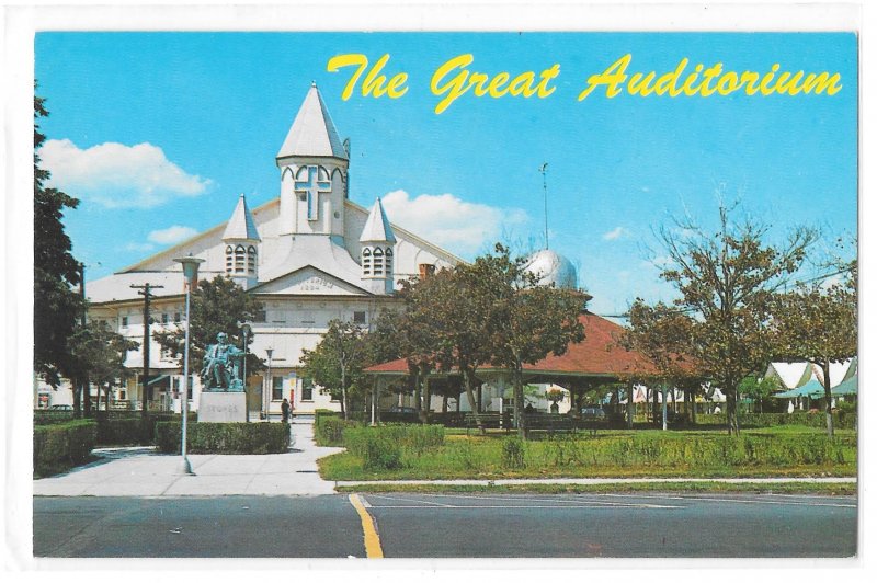 New Jersey Ocean Grove The Great Auditorium Vintage Postcard