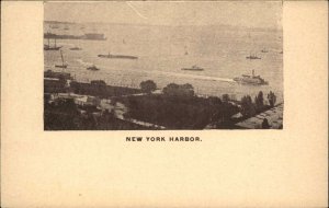 New York City Harbor 1890s Government Postal Card