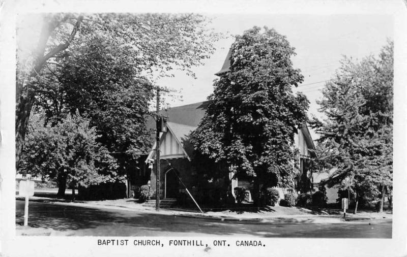 Fonthill Ontario Canada Baptist Church Real Photo Antique Postcard J75868