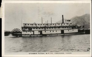 Carcross Yukon Steamer Tutshi Steamship Ferry Real Photo Vintage Postcard