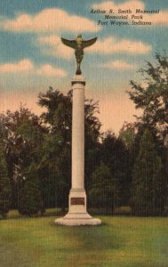 Vintage Postcard 1930's View Arthur Smith Memorial Park Fort Wayne Indiana IND