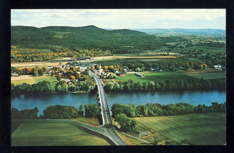 Pioneer Valley, Massachusetts/MA/Mass Postcard, View Of Connecticut River/Bridge