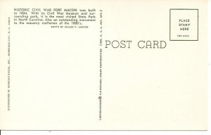 Fort Macon NC, Civil War Fort, Union, Military History, Teich Chrome, 1970