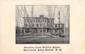 Riverhead Long Island New York Griffin House Greetings Vintage Postcard AA84322