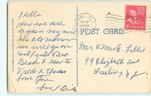 Vintage Postcard M.137 Biscayne Blvd Flager Street Miami Florida  # 2253