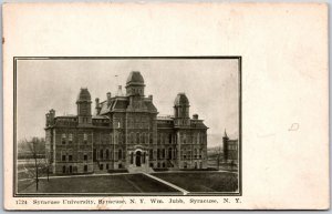 Syracuse University Syracuse New York Historical Antique Black & White Postcard