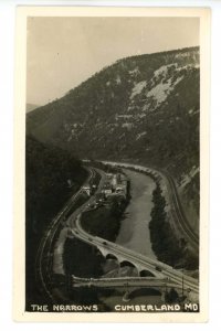 MD - Cumberland, Nat'l Hwy, US Rt 40. The Narrows     RPPC