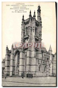 Old Postcard Auvergne Ambert Church St Jean classified as historical monument...