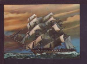 Sailing Ships 3-D Post Card 2801