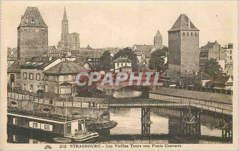 Old Postcard Strasbourg Les Vieilles Tours to Covered Bridges