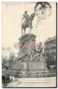 Old Postcard The Statue Lille Faidherbe