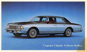 Chevrolet Caprice Classic Chevy automobile car 4 door sedan postcard