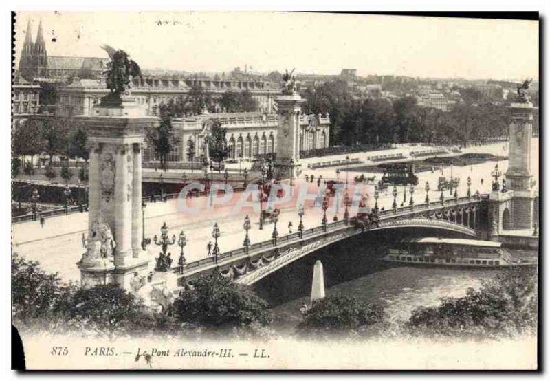 Postcard Old Paris Pont Alexandre III