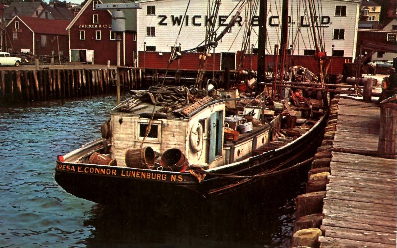 Canada - Nova Scotia, Lunenburg. Dory Schooner at Zwickers Wharf