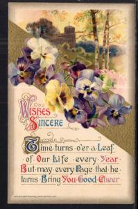 Wishes Sincere,Birthday,Flowers Scene,Winsch