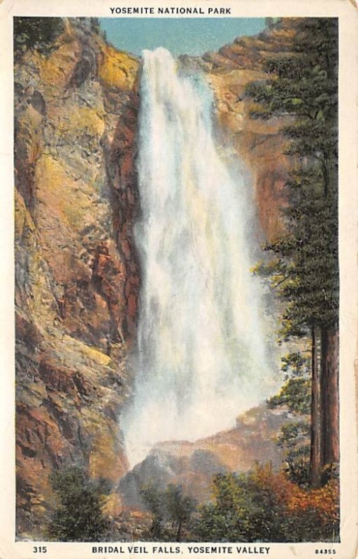 Yosemite national Park Bridal veil Falls, USA National Parks Unused 