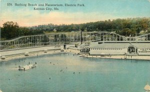 Missouri Kansas City Bathing Beach Natatorium Electric Elite Postcard 22-3260