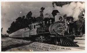 RPPC  Ghost Town + Calico Railroad  Knott's Berry Farm California Postcard