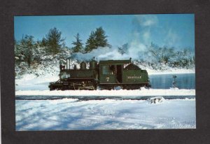 MA Edaville Railroad Train CARVER Snow Shovel Cape Cod MASSACHUSETTS Postcard