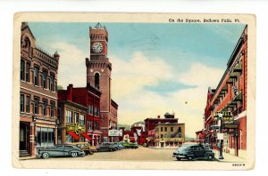 VT - Bellows Falls. On the Square, Street Scene