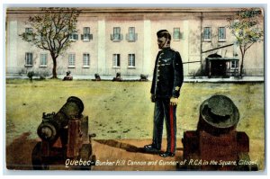 c1910 Bunker hill Cannon Gunner Quebec Canada Charmette Tuck Art Postcard
